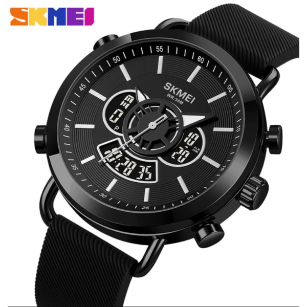 Skmei 1860 Men's Silicon Strap Dual Time Setting Watch - Image 3