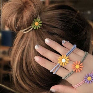 A Elastic Rubber Band Hair Accessories Flower Hair Tie Hair Ring Ponytail Hair Rope