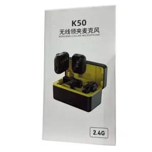 K50 Wireless Lavalier Mic Audio Video Microphone