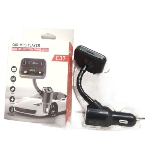 C37 - Car MP3 Player Multifunctional Wireless - 3.1A 0utput - FM, BT Handsfree Telephone, SD Card Extension Car Charger