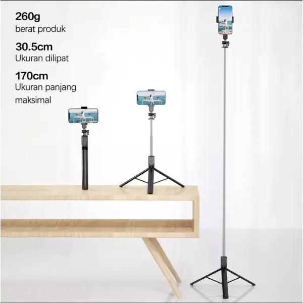 Neepho Selfie Stick Tripod For Phone/Dslr Camera With Mobile Holder P170s - Image 3