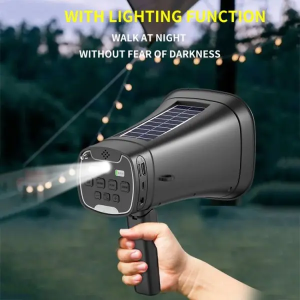 DV-680 Solar Megaphone Wireless Bluetooth Outdoor Recording Speaker Loudspeaker - Image 2
