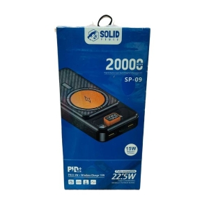 Solid Power Powerbank 20000mah SP-09, SP-08 QC 3.0 PD 22.5W Fast wireless Charging Power Bank