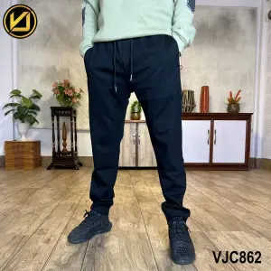 VIRJEANS (VJC862) Summer Stretchable Relax Fit Trouser For Men- Black
