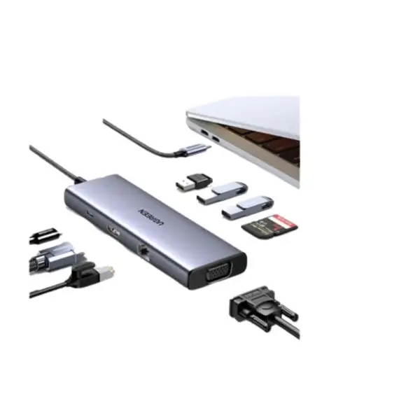 Ugreen 9-in-1 Usb-c Hub Docking Station Adapter (4k Hdmi,3*usb3.0 ,Sd,Tf,Vga,Gigabit Lan,Usb C Pd 100w) CM498-15600 - Image 4