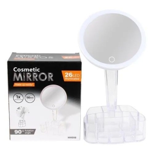 Cosmetic Mirror 90 Degree Rotation Angle 26 LED Illuminated