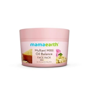 Mamaearth Multani Mitti Oil Balance Face Pack with Multani Mitti & Bulgarian Rose for Normal to Oily Skin 200g