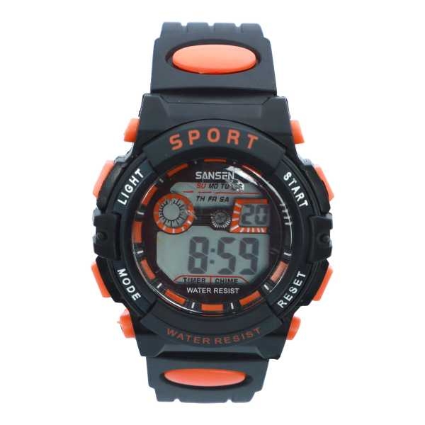 Black/Orange Color Digital LED Display,Auto Date Watch For Kids - Image 2