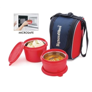 Signoraware Executive Microsafe Steel Lunch Box, Set of 2 By Mitrata