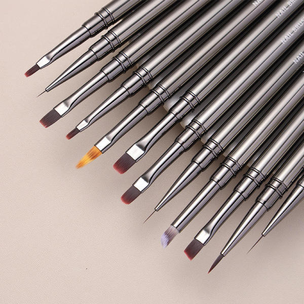 Nail Art Brush with Pen Hat Flexible Bristles Delicate Brushwork Smooth Drawing Non-shedding Nail Brush Nail Salon Supplies - Image 2