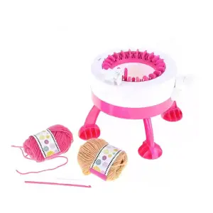 20 Needle Pink Hand Knitting Machine | Circular Knitting Machine