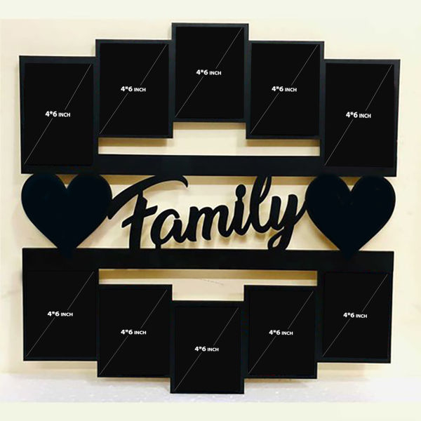 Wall Picture Frame Beautiful Gift Home Decor Photo Frame Wooden in Black - Image 3