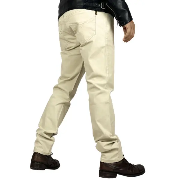 VIRJEANS (VJC837) Stretchable Cotton Chinos Pant For Men-Cream - Image 4