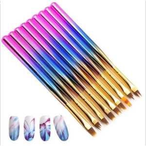 Professional Pretty Gel Nail Brush for Beauticians Nail Art Fiber Gel Brush Manicure Pedicure Tool Nail Salon Nail Extension Beauty Accessories for Nail Technicicans