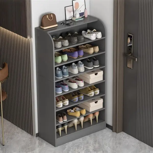 Open Shoe Storage Cabinet Multi-Layer Shoe Rack Simple Modern Minimalist Home Office Shoe Cabinet Multi-Functional Daraz for Entry way Multi Color Available - Image 2