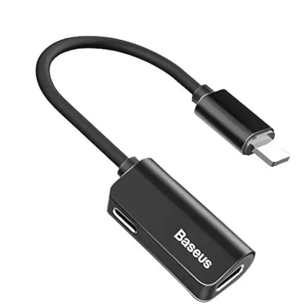 Baseus L32 IP Male to 3.5mm+IP Female Adapter Black – CALL32-01- 6 Months Warranty - Image 3