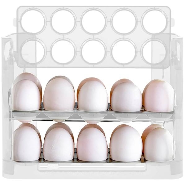 Egg Container Storage Box For Refrigerator Side Door, Large Capacity Egg Box , Reusable Egg ... - Image 3