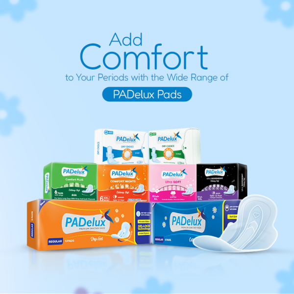 PADelux Antibacterial Sanitary pads Dry Choice 320 mm XL-10 Pads (pack of 6) - Image 4