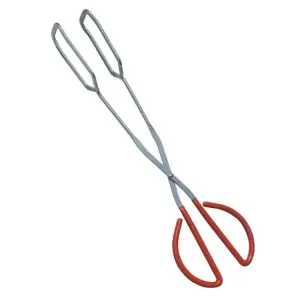 Chrome Plated And Pvc Oated Barbecue Tongs 38Cm