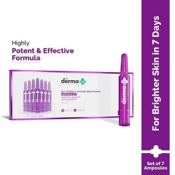 The Derma Co.15% Vitamin C Intense Brightening Ampoule Kit - 14ml - Image 5