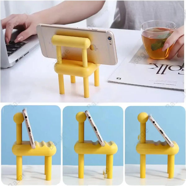 Mobile Phone Stand Desktop Small Chair Holder Multicolor - Image 2
