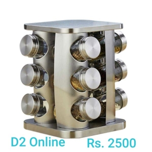 Masala Jar 12 Pcs Container Stander Kitchen-Masala Jar