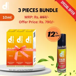 Drabyam Pain Relief Oil Roll-On 10ml - 3 Pieces Bundle