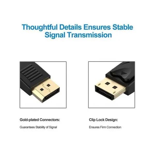 DisplayPort to DisplayPort Cable Male to Male DP to DP 4K Resolution 1.2M - Image 2