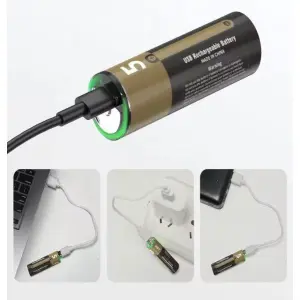 AA & AAA 1.5V USB Rechargeable Lithium Battery – 2800mAh / 800mWh | Type-C Fast Charging