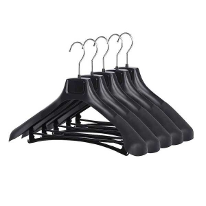 Set Of 5 Wide Plastic Clothes Hanger for Suits Jackets And pants