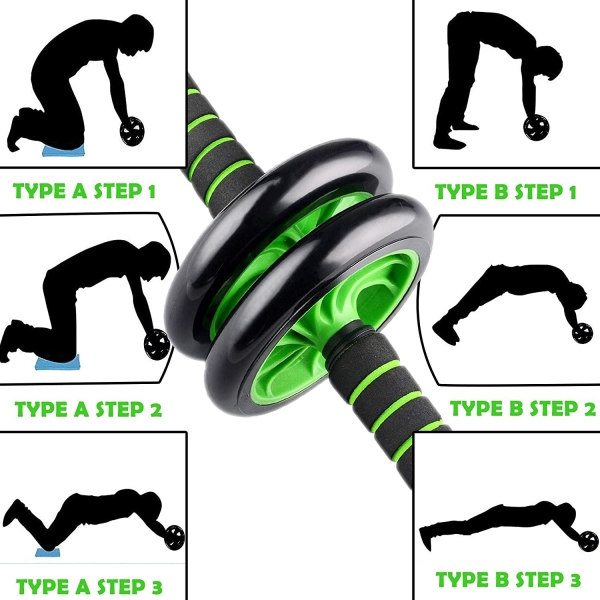 AB Roller With Foam Handles For Core Strengthening Exercise - Image 3