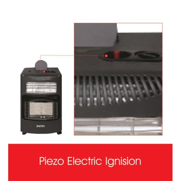 BALTRA Gas & Electric Heater | Cosmic (With Electric) | BTH 110 | 3 power settings for gas | Piezo electric ignition mode | 1200 W fast heating | Energy saving with ODS | Anti tilt device | Casters wheel for easy movability | 12 Month Warranty - Image 5