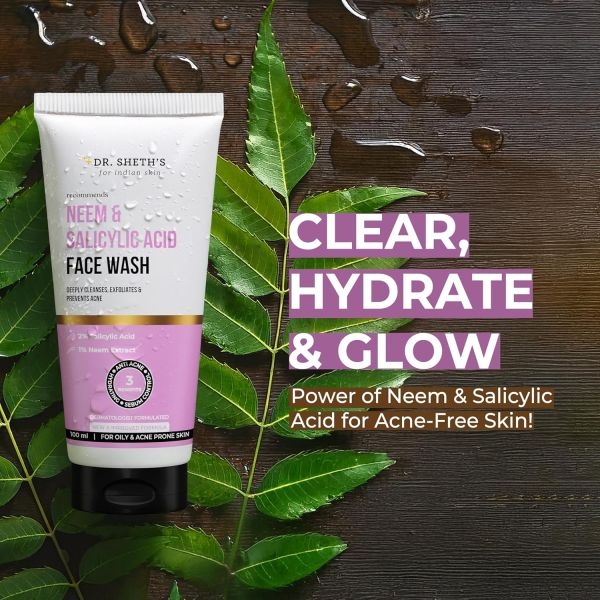 Dr. Sheth’s Neem & Salicylic Acid Face Wash - 100G - Image 2