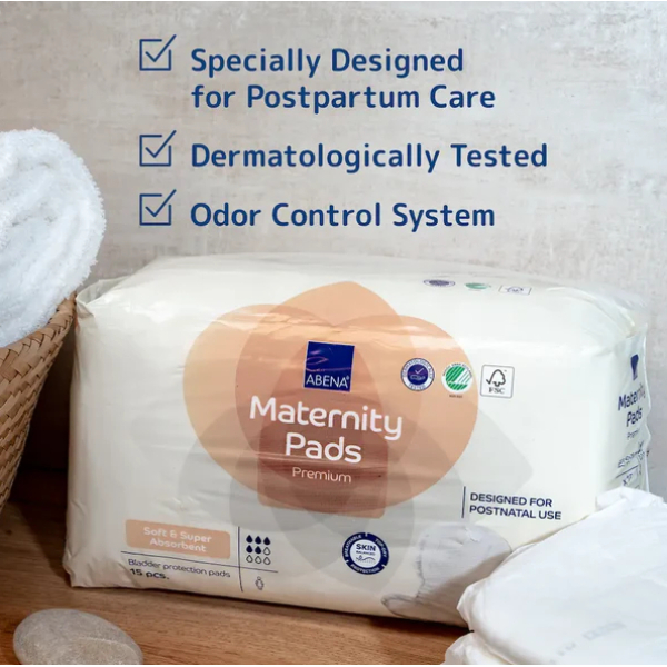 Abena Maternity Pads Premium – Super Absorbent Postpartum Pads | Soft, Breathable & Leak Protection - Image 4