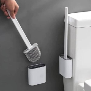 Silicone Wall-Mounted Toilet Brush | Easy To Clean Durable Silicone Wall Mounted Toilet Cleaning Brush