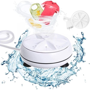 Compact Portable Turbo Washing Machine - Space-Saving Multifunctional Laundry Dryer for Travel, Dorms & Offices