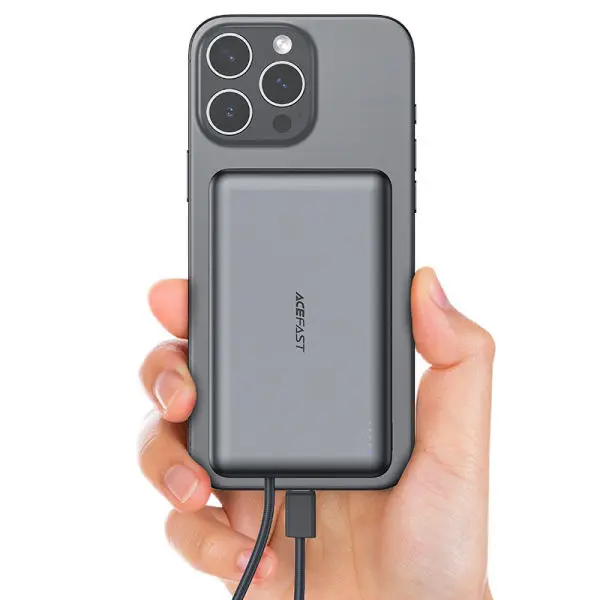 AceFast Magnetic Fast Charging Power Bank With Built - In Cable - Image 2