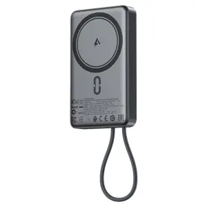 AceFast Magnetic Fast Charging Power Bank With Built - In Cable