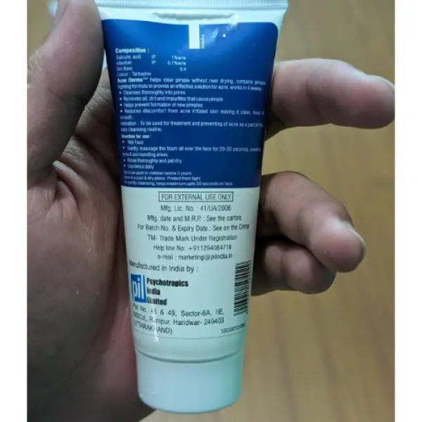 Acne Derma Gentle Face Wash Gel- 60 gm - Image 4