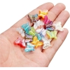Acrylic Plated Ab Color Transparent Stripe Butterfly Beads Earrings 10 Piece