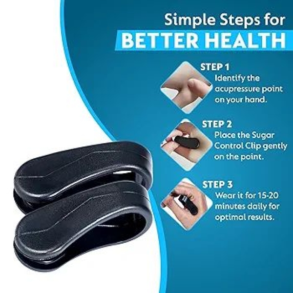Acupressure Point Clip 2 pieces – Sugar Control & Health Support Tool - Image 4