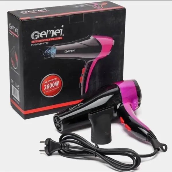 Gemei Professional Hair Dryer GM-1766 (2600W) - Image 4