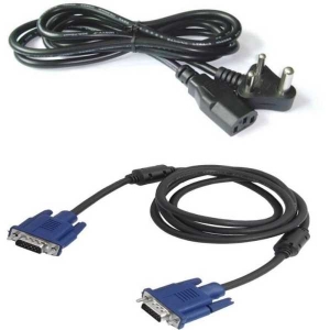 Combo Of Vga And Power Cable For Computer / Cpu Monitor