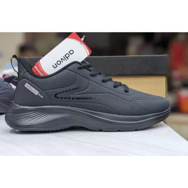 Adivon Synthetic Round Toe Lace-Up Closure Medium Width Sport Sneakers For Men - Image 2
