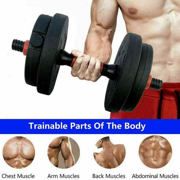 Adjustable Dumbbell Barbell Set 30Kg - Image 4