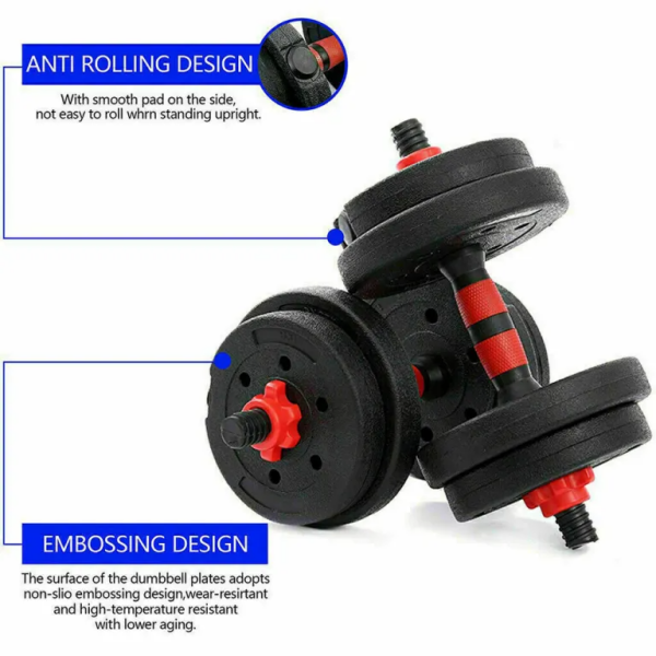 Adjustable Dumbbell Barbell Set 30Kg - Image 6