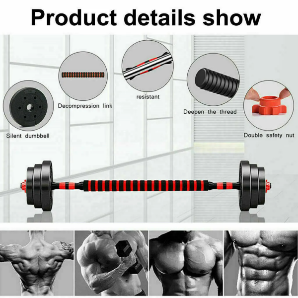 Adjustable Dumbbell Barbell Set 30Kg - Image 7