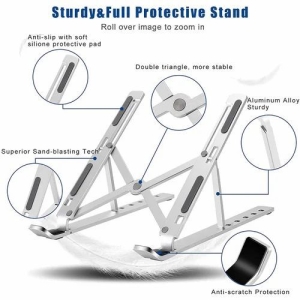 Adjustable Tilted Laptop Stand | Ergonomic Foldable Aluminum Notebook Holder for Laptop