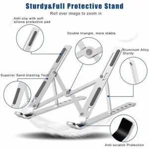 Adjustable Tilted Laptop Stand | Ergonomic Foldable Aluminum Notebook Holder for Laptop