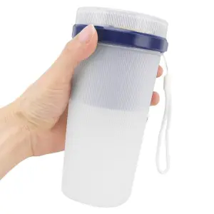Portable Mini Juicer with Safety Lock with 6 Leaf Knife and Blue Light Waterproof Display for Home, USB Charging, Electric Rechargeable Juice Cup